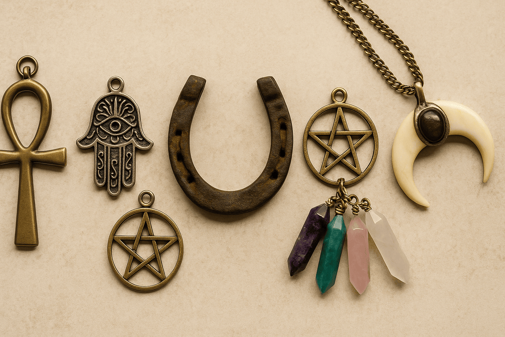 Talismane și amulete tradiționale – potcoavă, hamsa, ochi nazar și pandantive protectoare