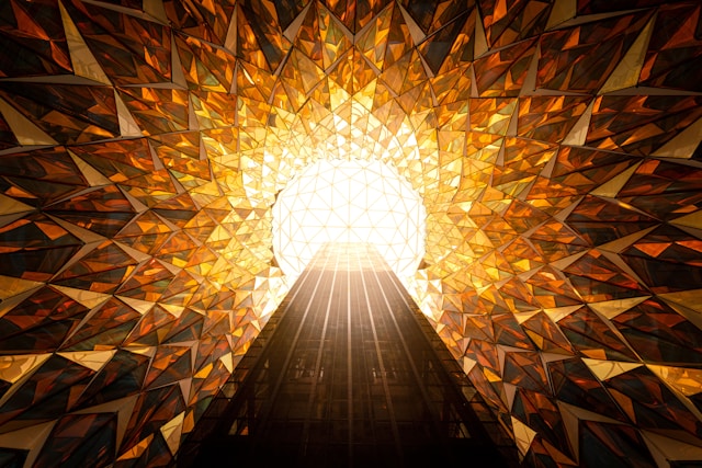 Overview illustration of crystal systems and mineral geometry
