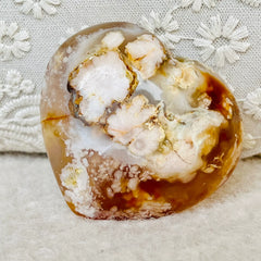 Agate fleur de corail rouge