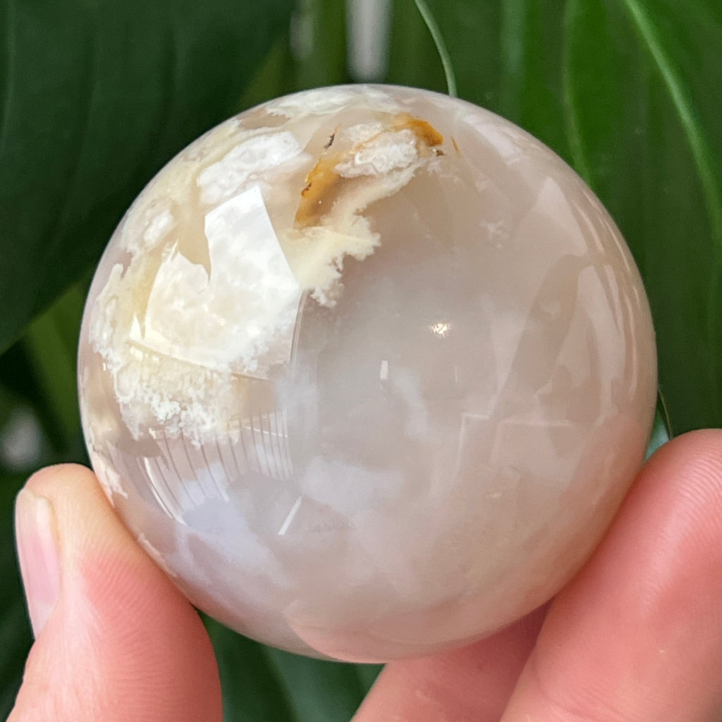 Sfera Agat coral floare din Madagascar model 5, pietre semipretioase - druzy.ro 3 