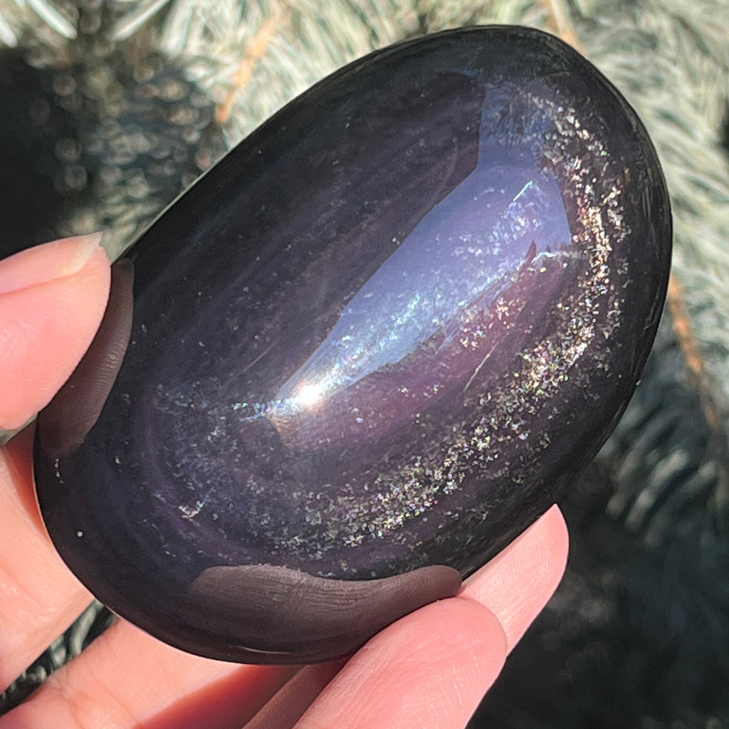 Obsidian curcubeu palmstone L model 10, pietre semipretioase - druzy.ro 13 