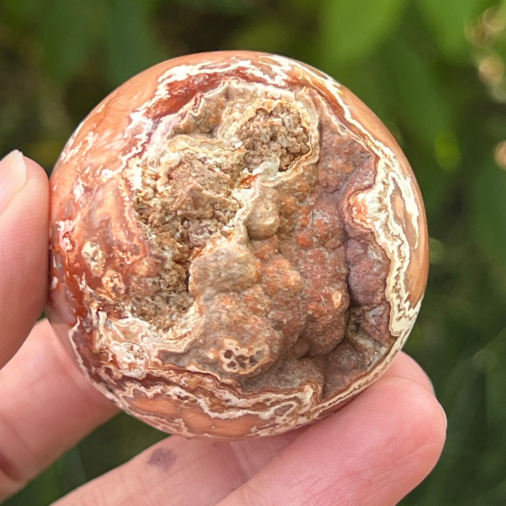 Sfera agat Crazy Lace | Model 4, pietre semipretioase - druzy.ro 2 