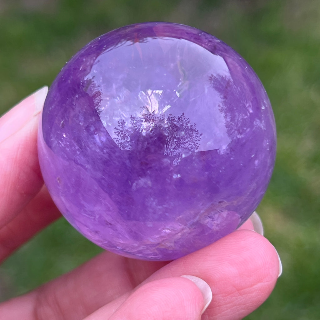 Sfera ametist AA din Brazilia model 9, pietre semipretioase - druzy.ro 4 