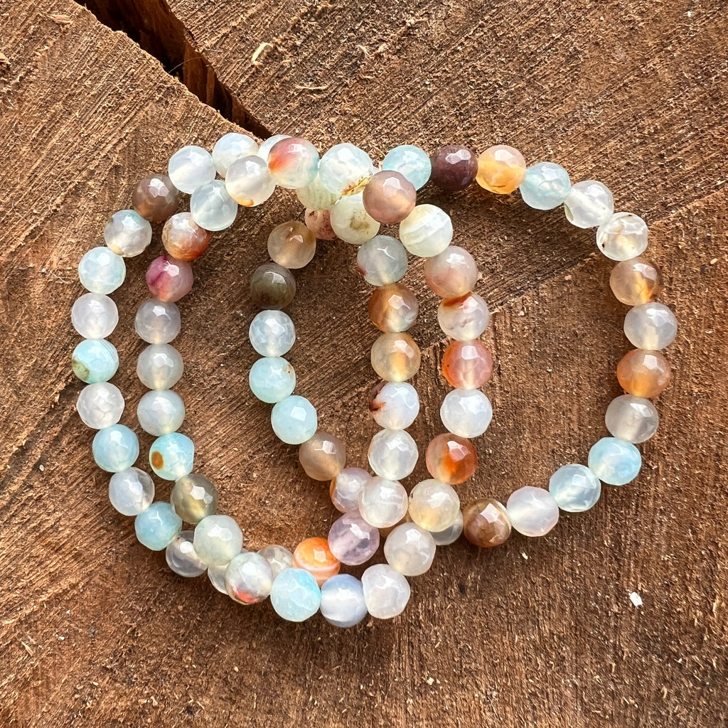 Bratara copii fatetata agat albastru 6 mm, pietre semipretioase - druzy.ro 2 