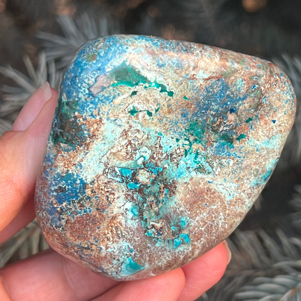 Shattuckite forma libera/palmstone m6, pietre semipretioase - druzy.ro 11 