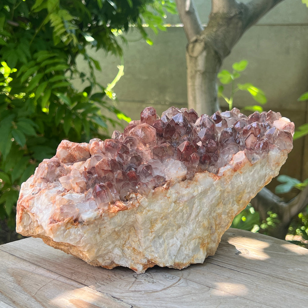 Cluster cuart rosu hematoid | Model XL2, pietre semipretioase - druzy.ro 7 