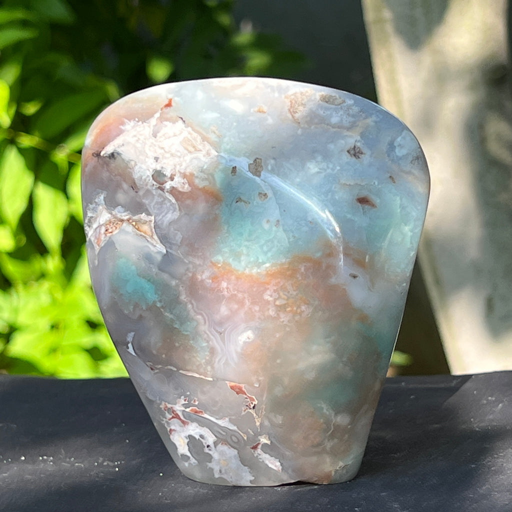 Calcedonie cu crom albastru-verzuie din Zimbabwe -forma libera| Model 8, pietre semipretioase - druzy.ro 1 