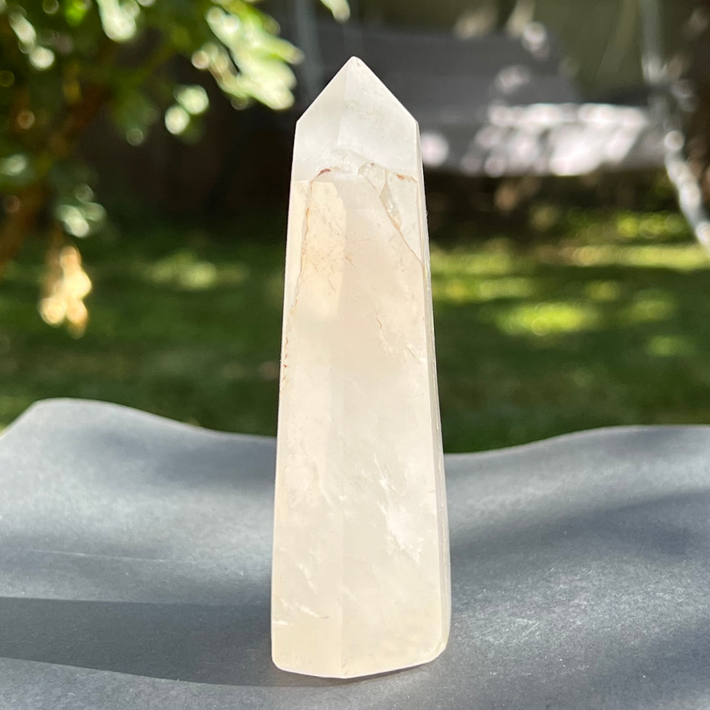 Obelisc/varf/generator cristal de stanca/cuart incolor Africa Af5/ m6, druzy.ro, cristale 4