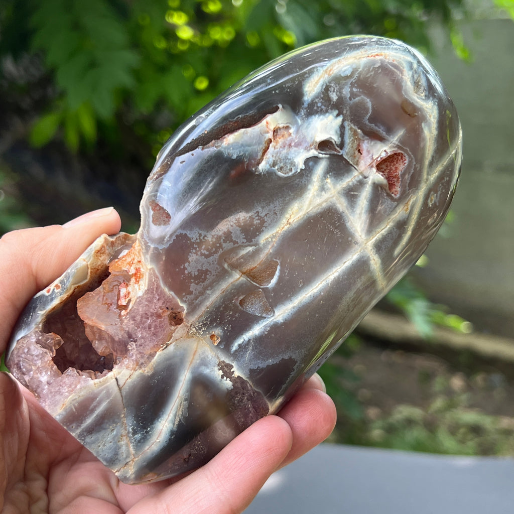 Geoda agat ametist model 4, pietre semipretioase - druzy.ro 5 