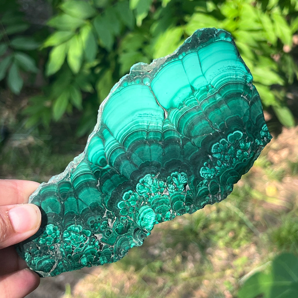 Felie malachit | Model 15, pietre semipretioase - druzy.ro 2 