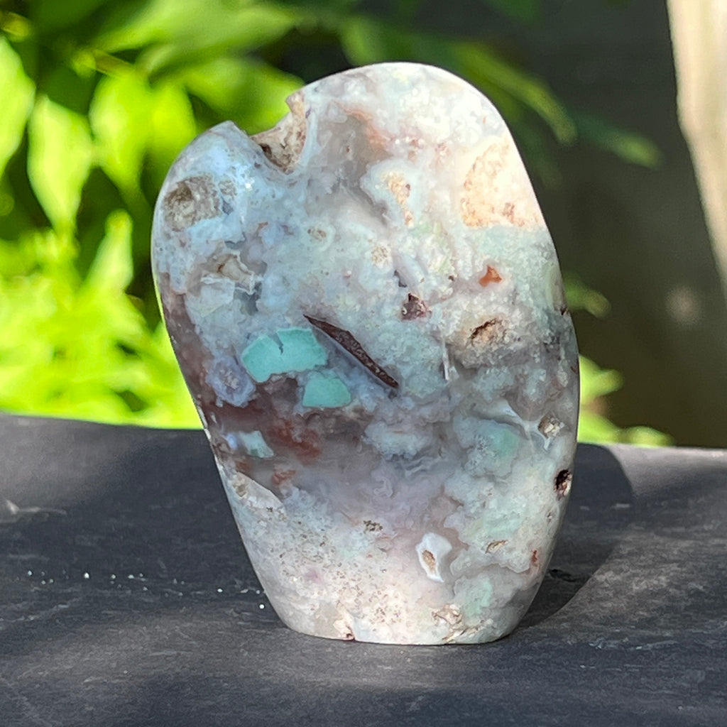 Calcedonie cu crom albastru-verzuie din Zimbabwe -forma libera| Model 6, pietre semipretioase - druzy.ro 2 