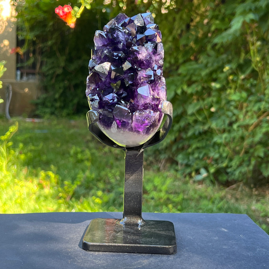 Ametist Uruguay AAA pe stand calitate +AAA, geoda ametist Urguay | Model 1, pietre semipretioase - druzy.ro 2 