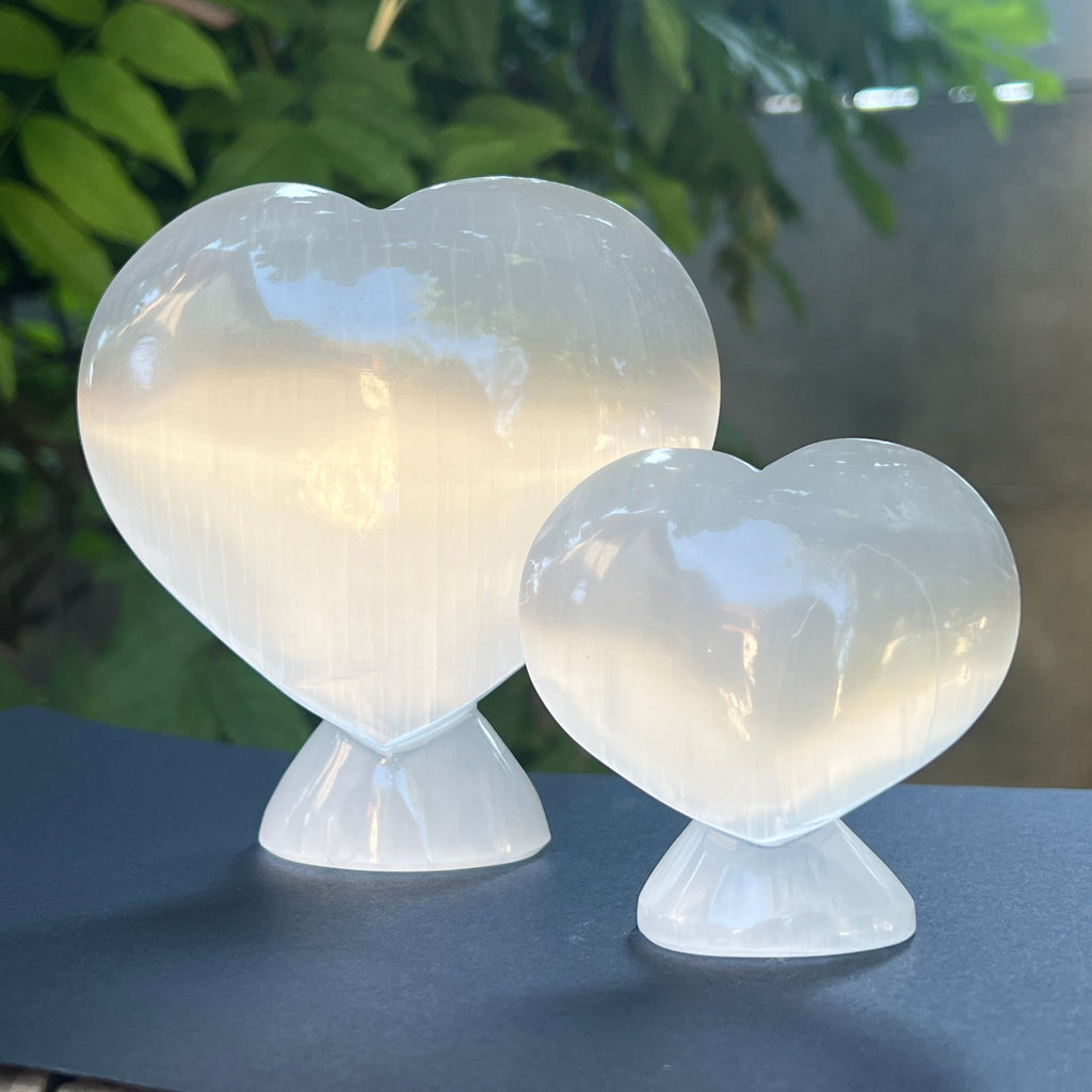 Sculptura inima selenit, pietre semipretioase - druzy.ro 1 