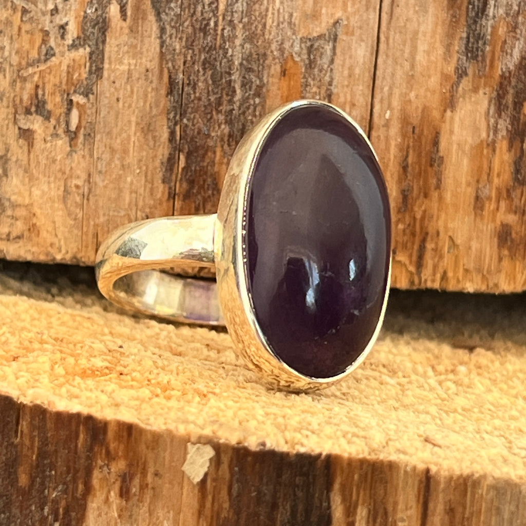 Inel ajustabil ametist din argint model 2, pietre semipretioase - druzy.ro 4 