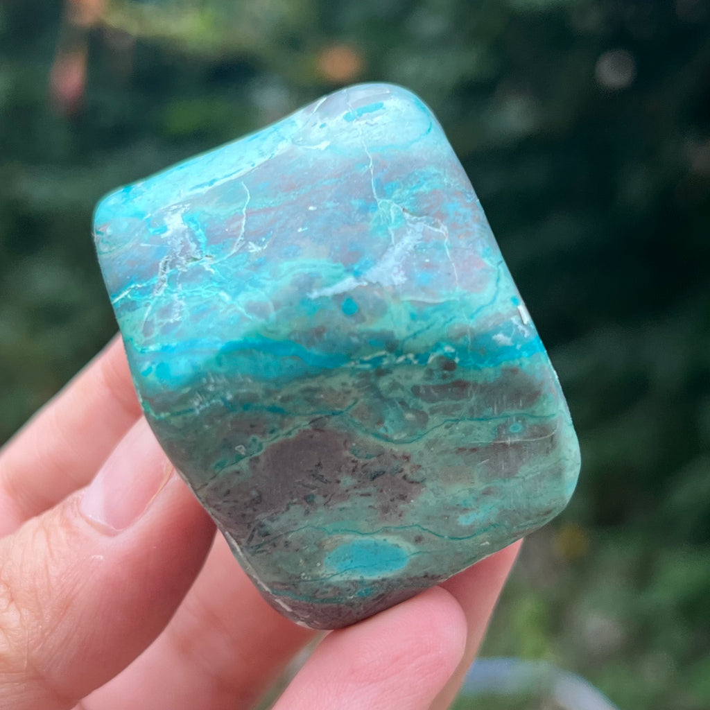 Shattuckite forma libera/palmstone m6, druzy.ro, pietre semipretioase 13