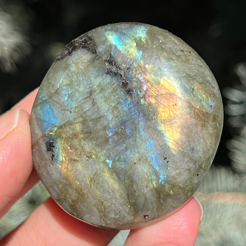 Labradorit palm stone m21, druzy.ro, cristale 3