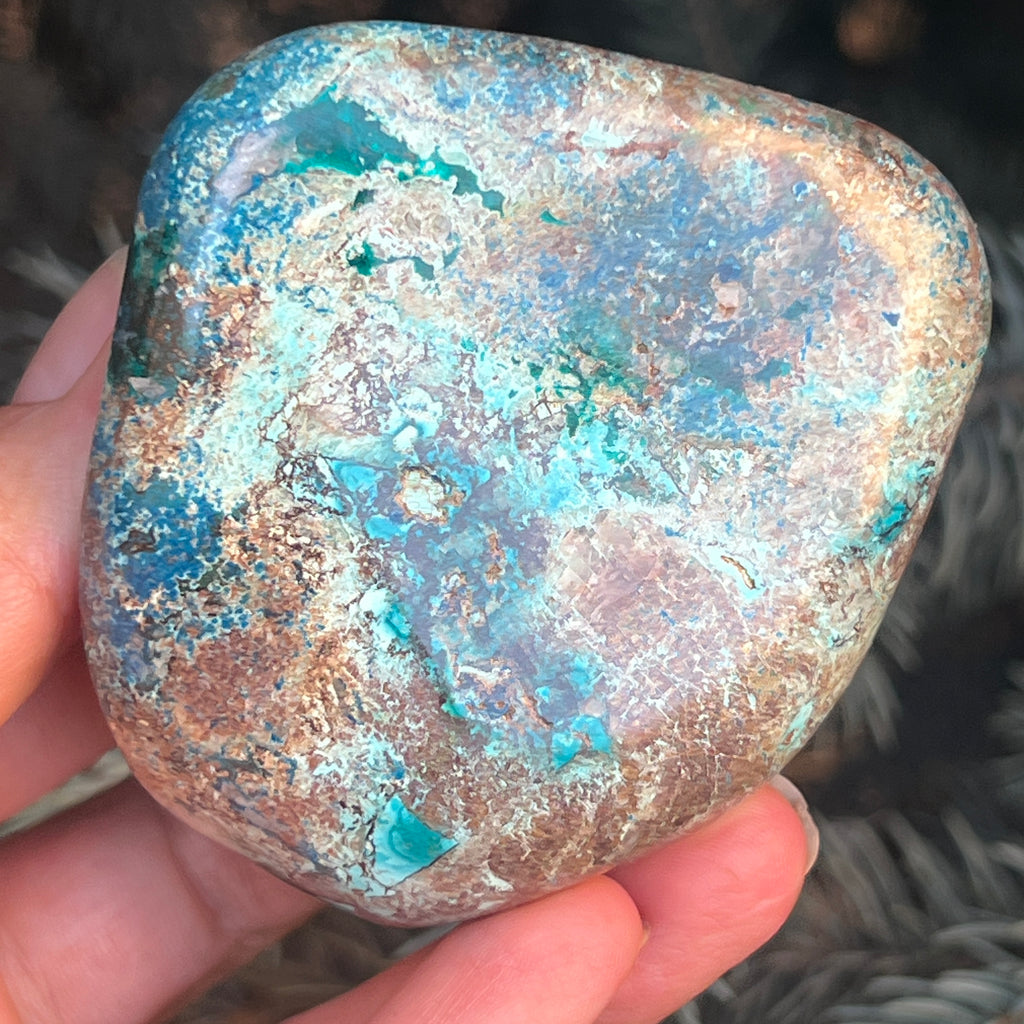 Shattuckite forma libera/palmstone m6, pietre semipretioase - druzy.ro 12 