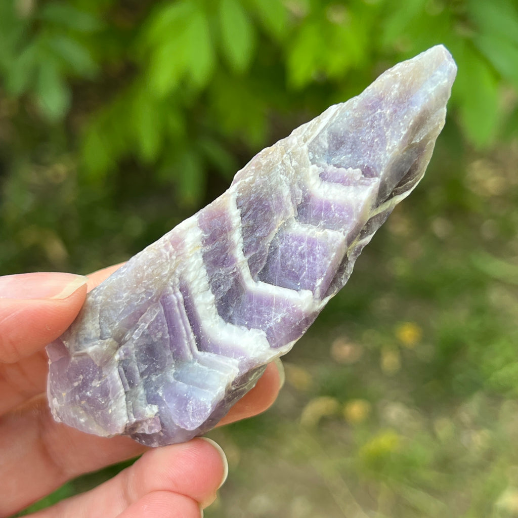 Ametist chevron piatra bruta/ varf m5, pietre semipretioase - druzy.ro 2 