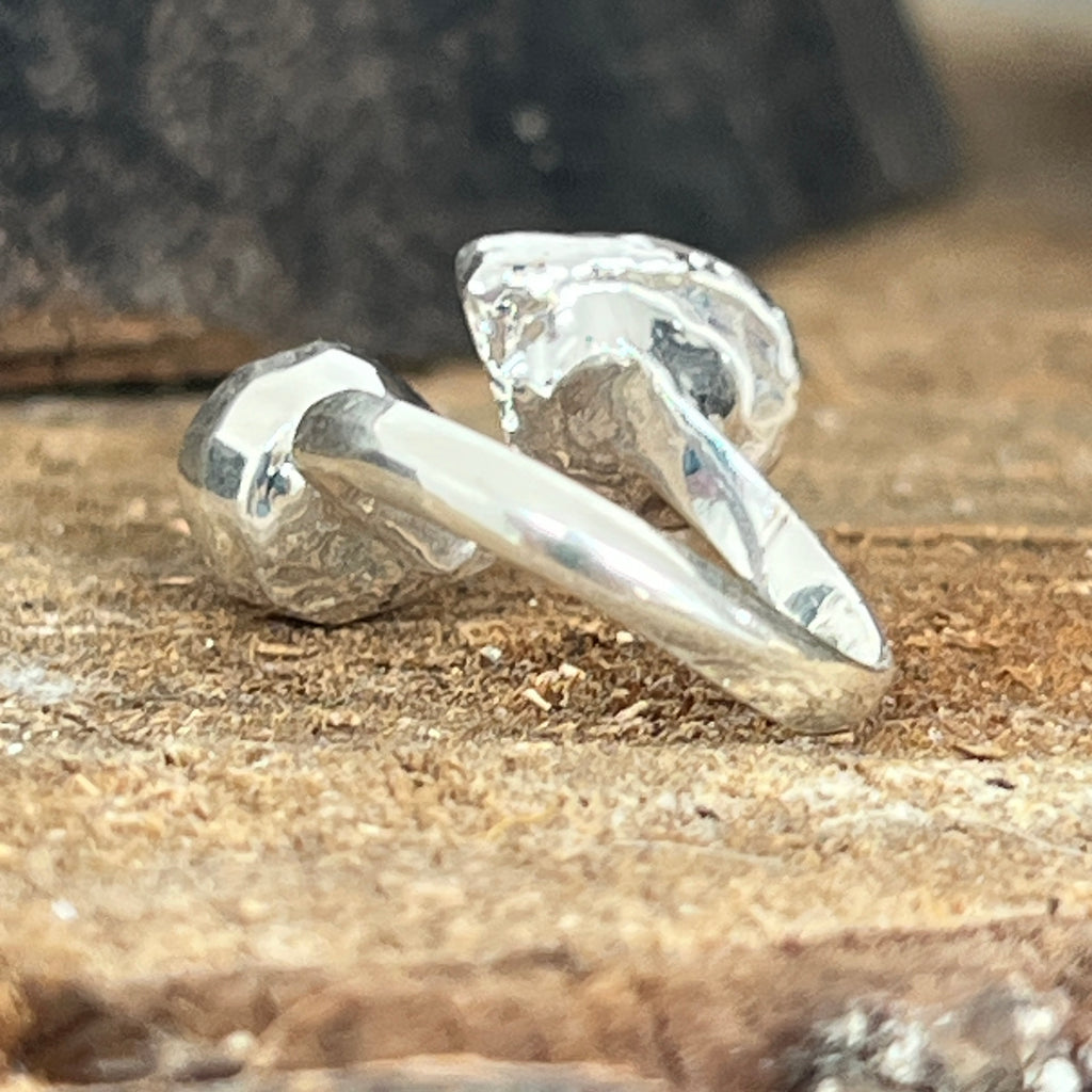 Inel reglabil agat druzy placat cu argint din Brazilia model 3, pietre semipretioase - druzy.ro 2 