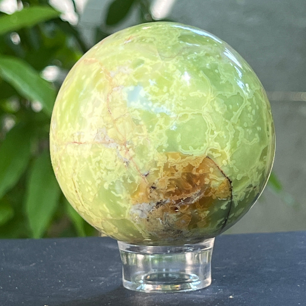Sfera Opal verde model 4, pietre semipretioase - druzy.ro 3 