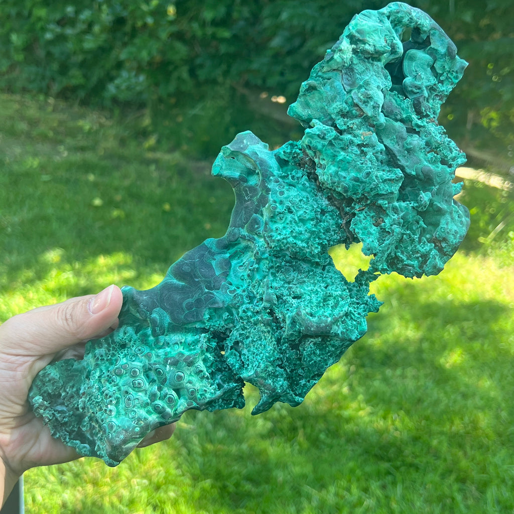 Malachit matasos piatra bruta | Model XXL 1, pietre semipretioase - druzy.ro 3 