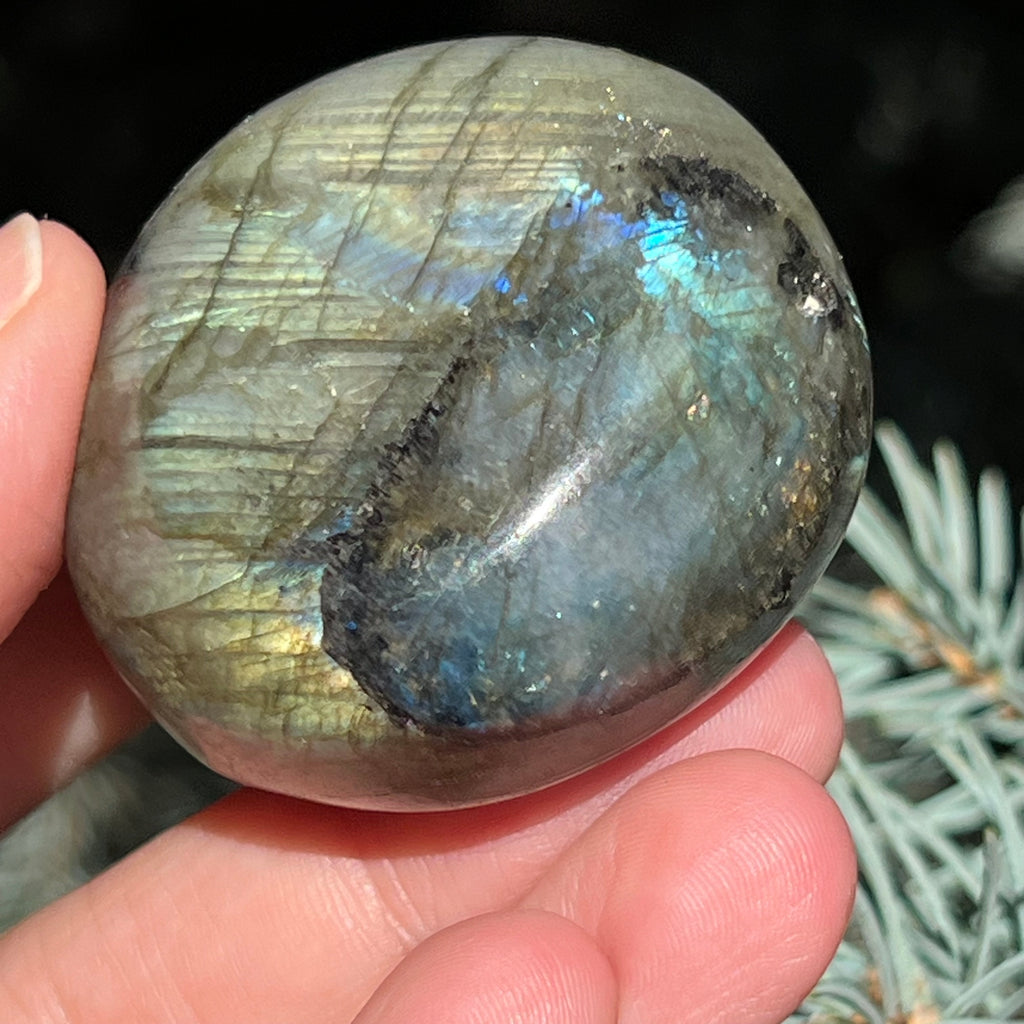 Labradorit palm stone m5, druzy.ro, cristale 5