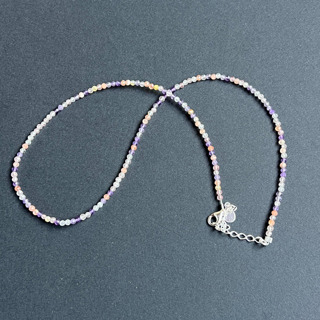 Colier ametist, cuarț roz, citrin și cuarț incolor Crystal Harmony #83, pietre semipretioase - druzy.ro 2 