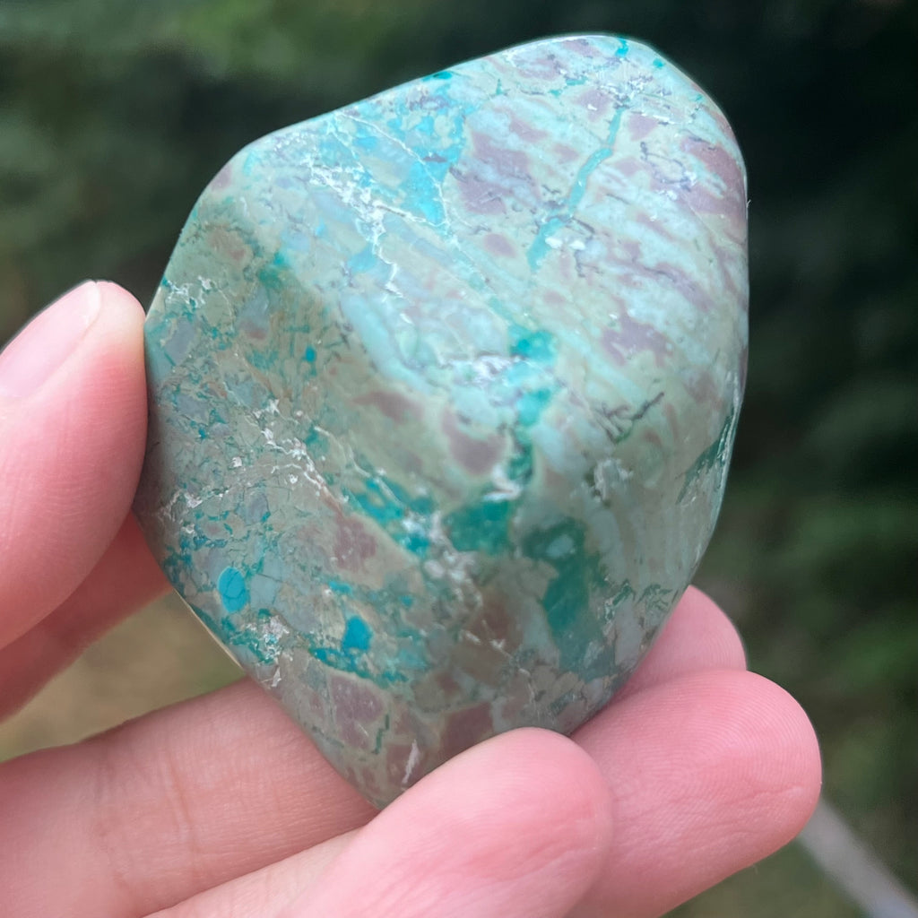 Shattuckite forma libera/palmstone m7, druzy.ro, pietre semipretioase 5