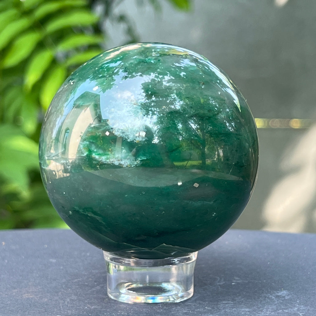 Sfera jad verde m1, pietre semipretioase - druzy.ro 1 