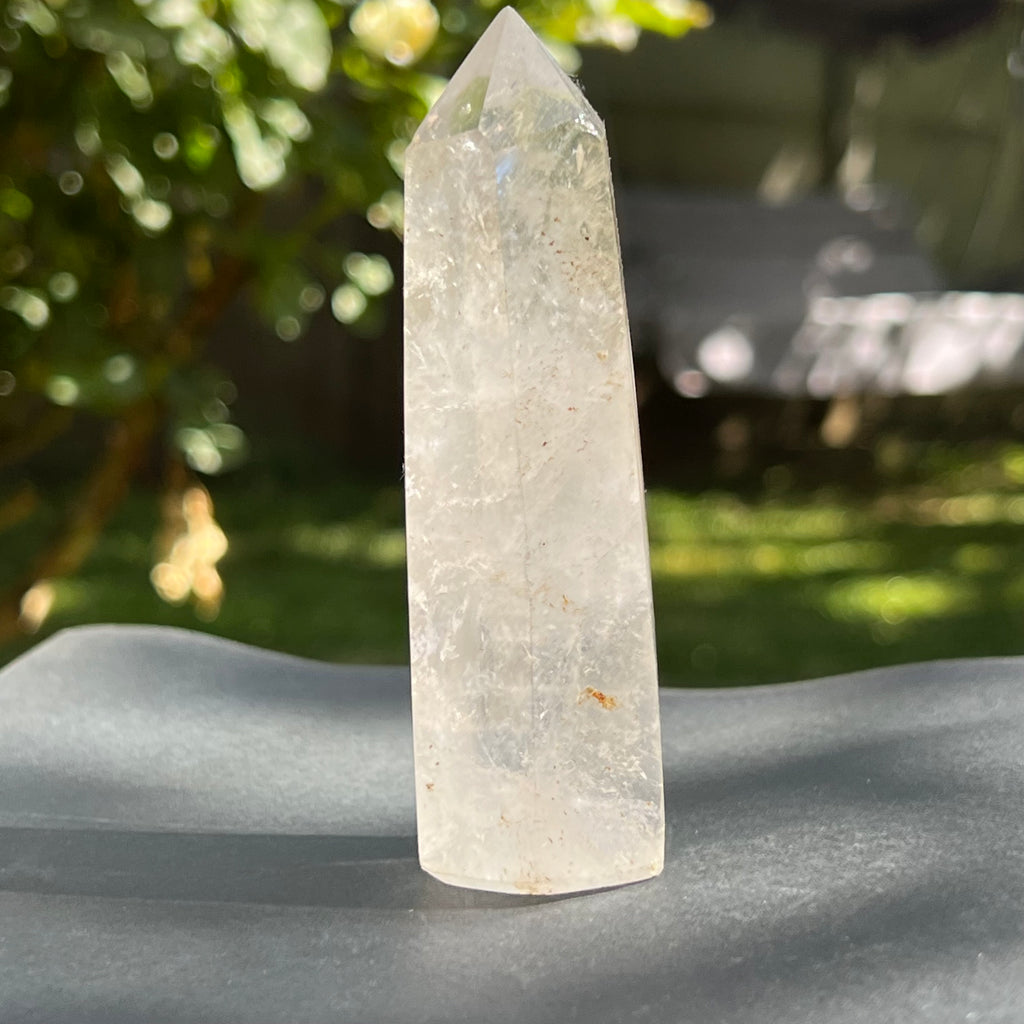 Obelisc/varf/generator cristal de stanca/cuart incolor Africa Af5/ m4, druzy.ro, cristale 4
