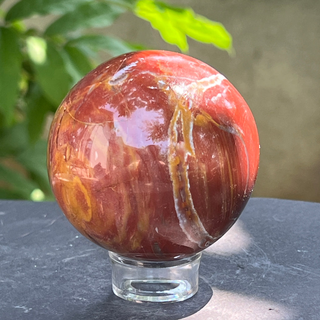 Sfera lemn pietrificat | Model 3, pietre semipretioase - druzy.ro 4 