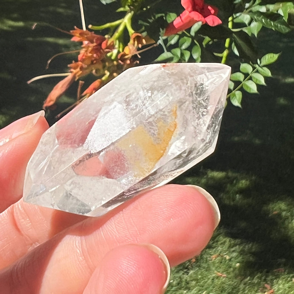 Dublu varf cristal de stanca/cuart incolor model mini10, pietre semipretioase - druzy.ro 1