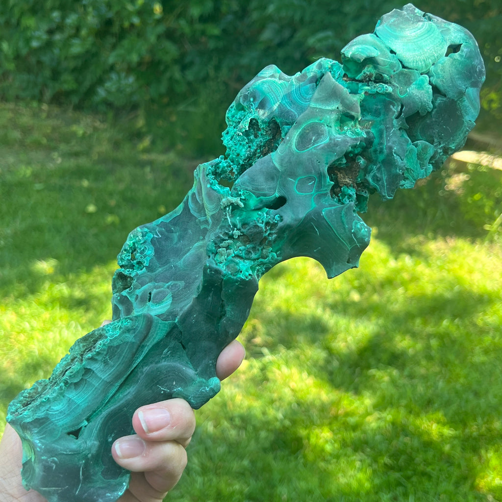 Malachit matasos piatra bruta | Model XXL 1, pietre semipretioase - druzy.ro 7 