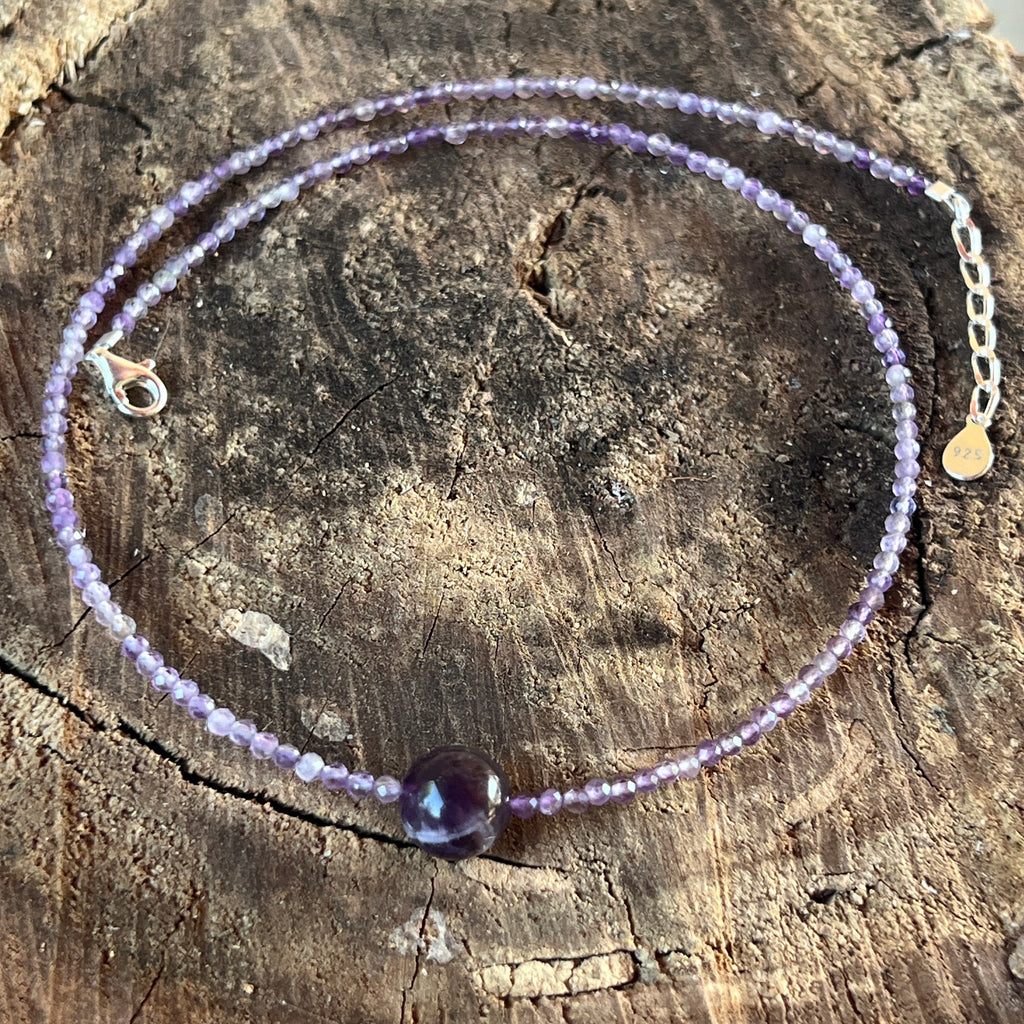 Colier ametist Serenity#19, pietre semipretioase - druzy.ro 2 