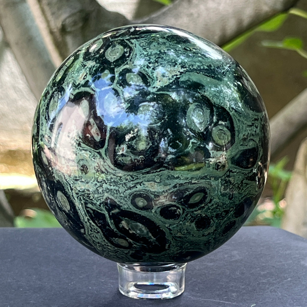 Sfera jasp kambaba Madagascar | Model 6, pietre semipretioase - druzy.ro 1 