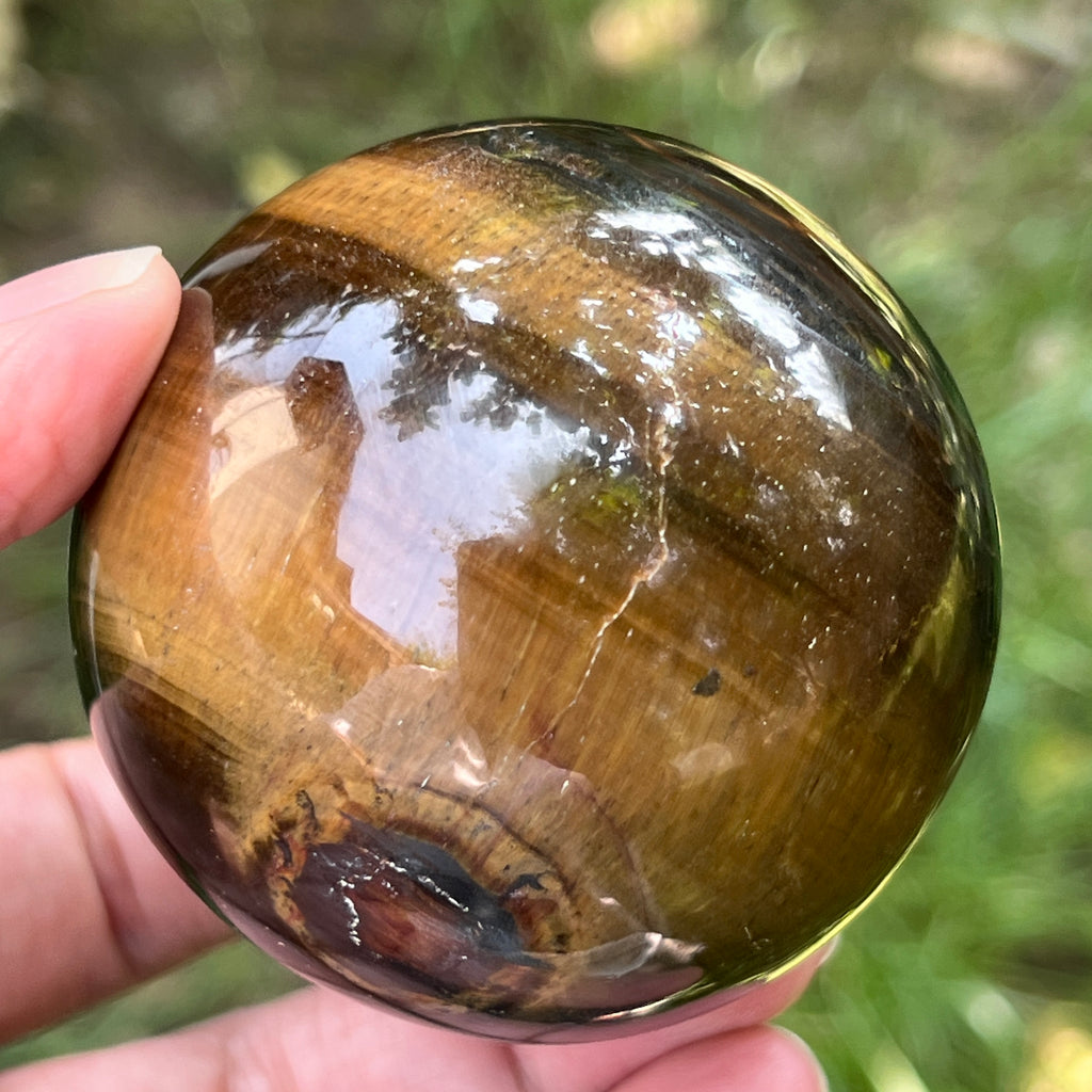 Ochi de tigru sfera model 2, pietre semipretioase - druzy.ro 12 