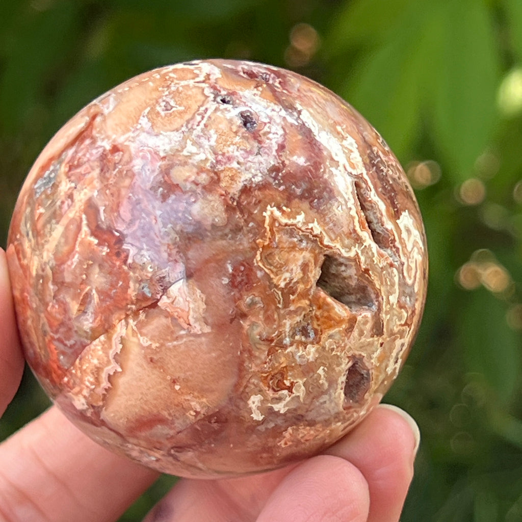 Sfera agat Crazy Lace | Model 10, pietre semipretioase - druzy.ro 9 