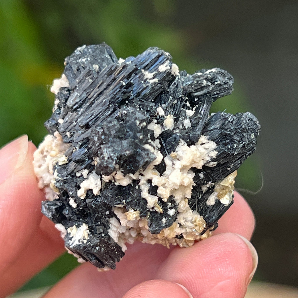 Cluster turmalina neagra cu vermiculita din Erongo m16, pietre semipretioase - druzy.ro 1 