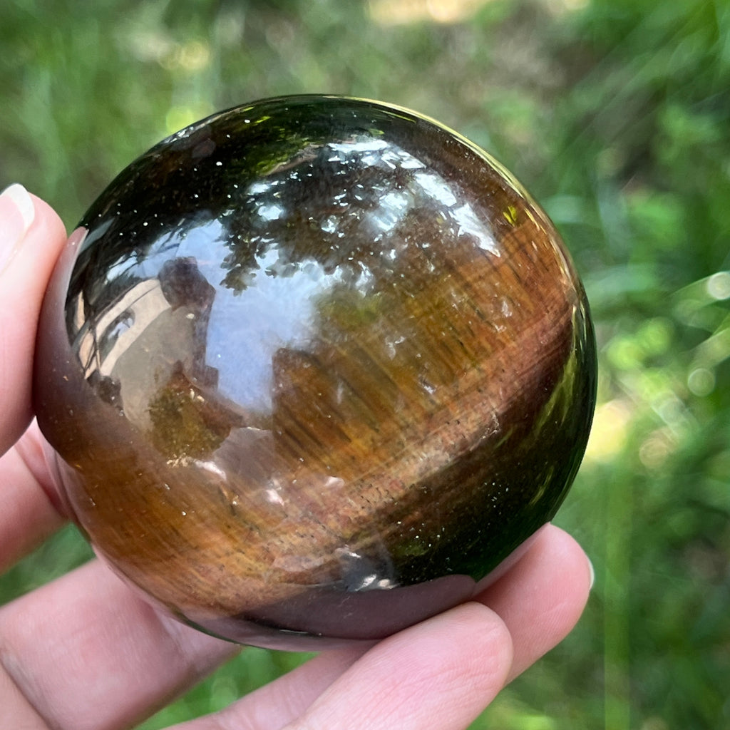Sfera ochi de tigru rosu model 3, pietre semipretioase - druzy.ro 19 
