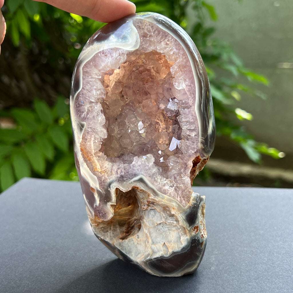 Geoda agat ametist model 4, pietre semipretioase - druzy.ro 2 