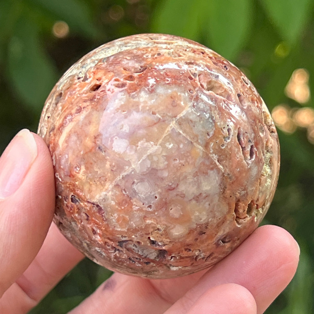 Sfera agat Crazy Lace | Model 11, pietre semipretioase - druzy.ro 10 