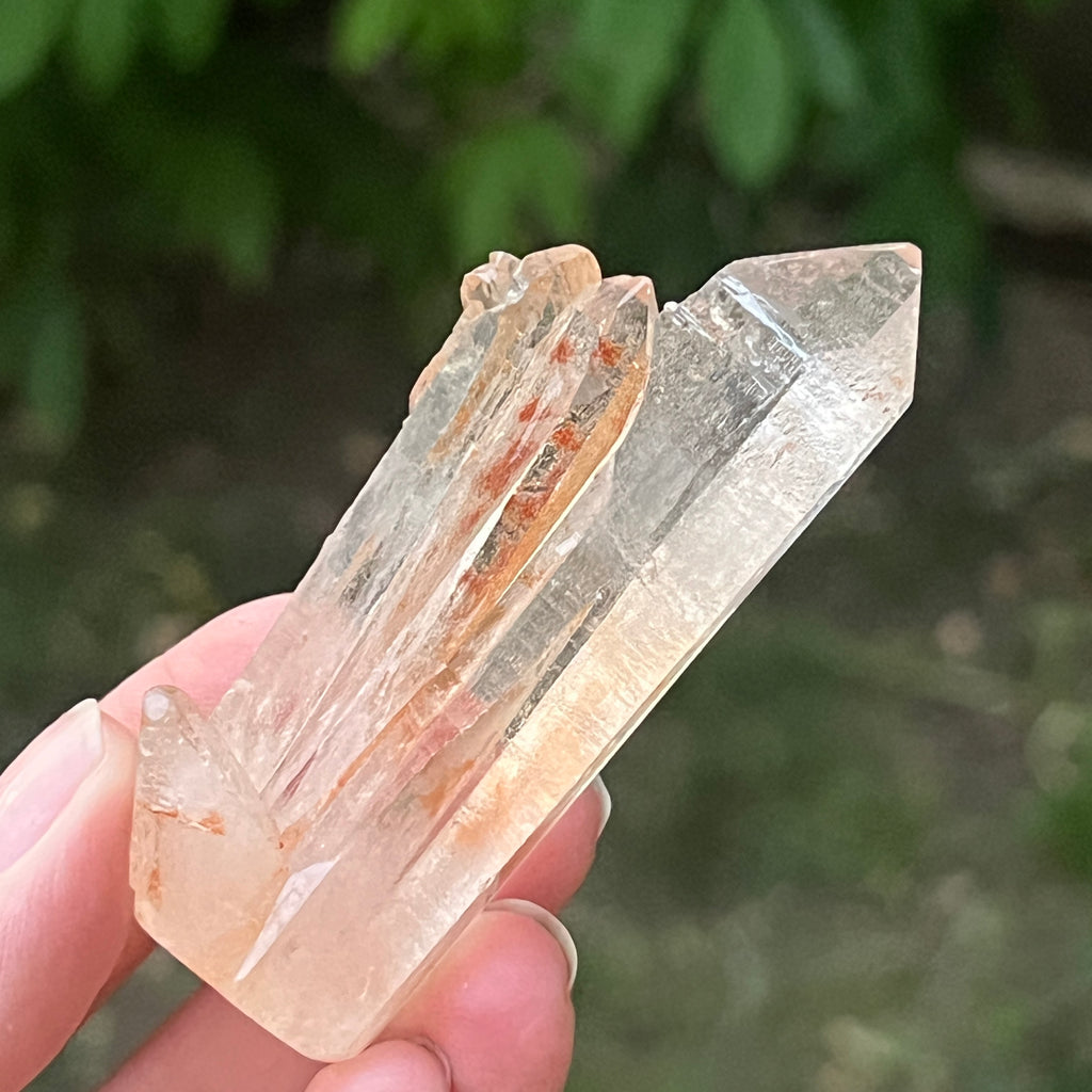 Cristal de cuarț cu incluziuni de goethit brun-portocaliu | Model 6, pietre semipretioase - druzy.ro 7 