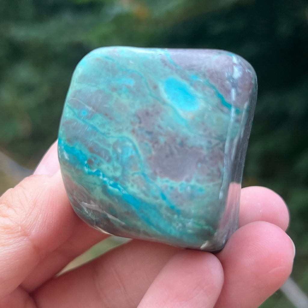 Shattuckite forma libera/palmstone m6, druzy.ro, pietre semipretioase 2