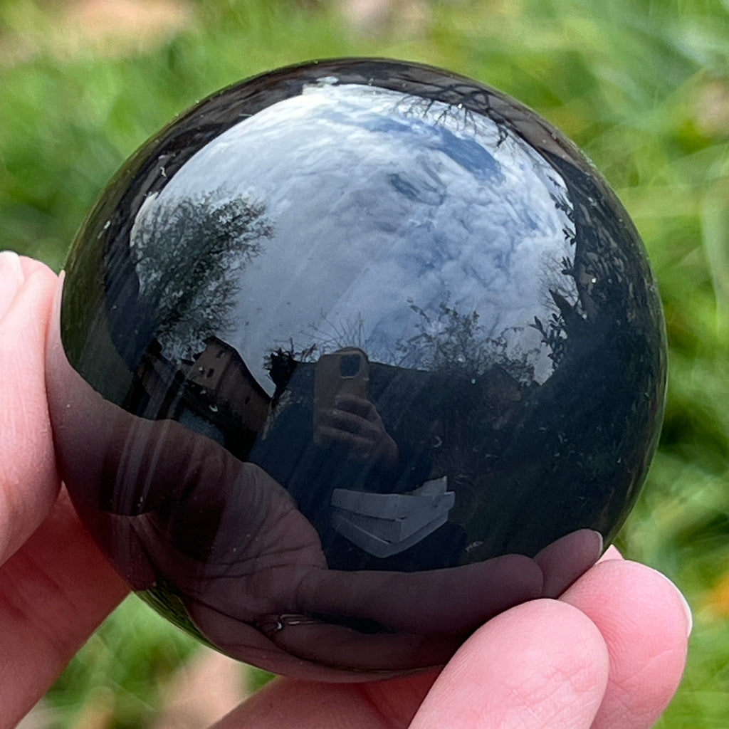 Sfera obsidian model 3, pietre semipretioase - druzy.ro 8 