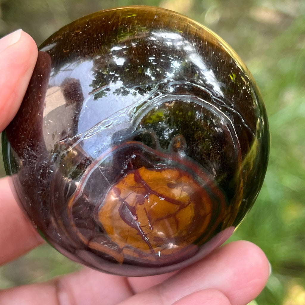 Ochi de tigru sfera model 2, pietre semipretioase - druzy.ro 8 