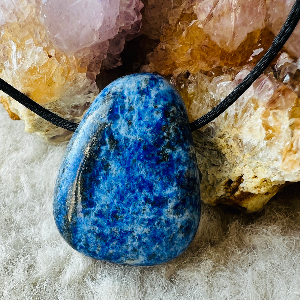 Colier pandantiv lapis lazuli DROP, pietre semipretioase - druzy.ro 1 