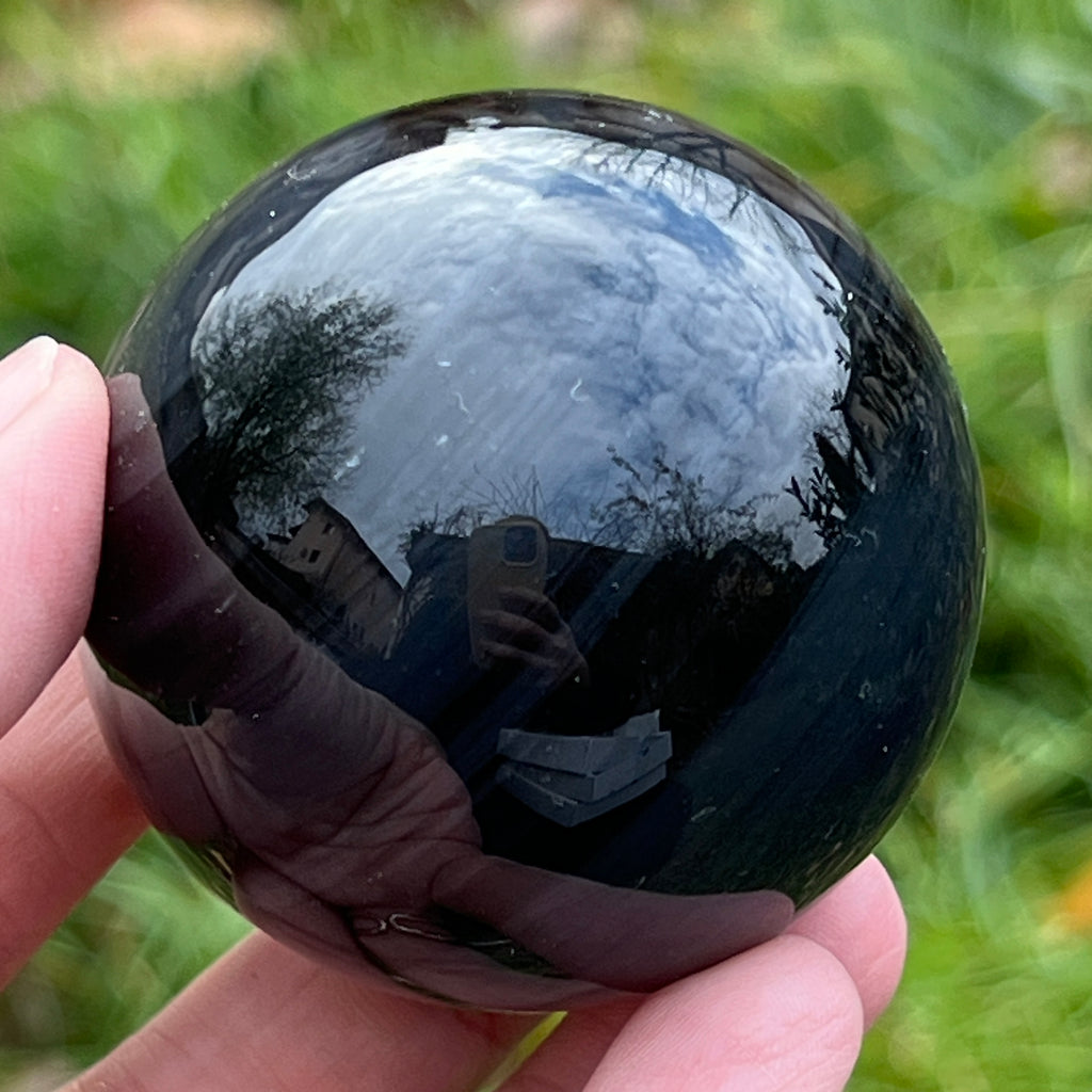 Sfera obsidian model 3, pietre semipretioase - druzy.ro 5 