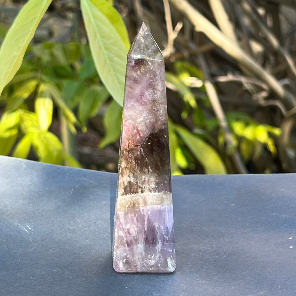 Obelisc super 7 (super seven) din Brazilia model 6, pietre semipretioase - druzy.ro 2 