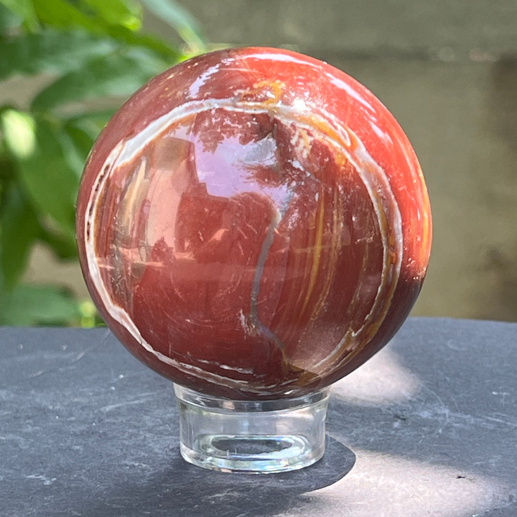 Sfera lemn pietrificat | Model 3, pietre semipretioase - druzy.ro 7 
