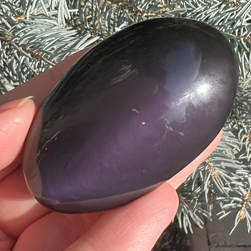 Obsidian curcubeu palmstone model 5, druzy.ro, cristale 5